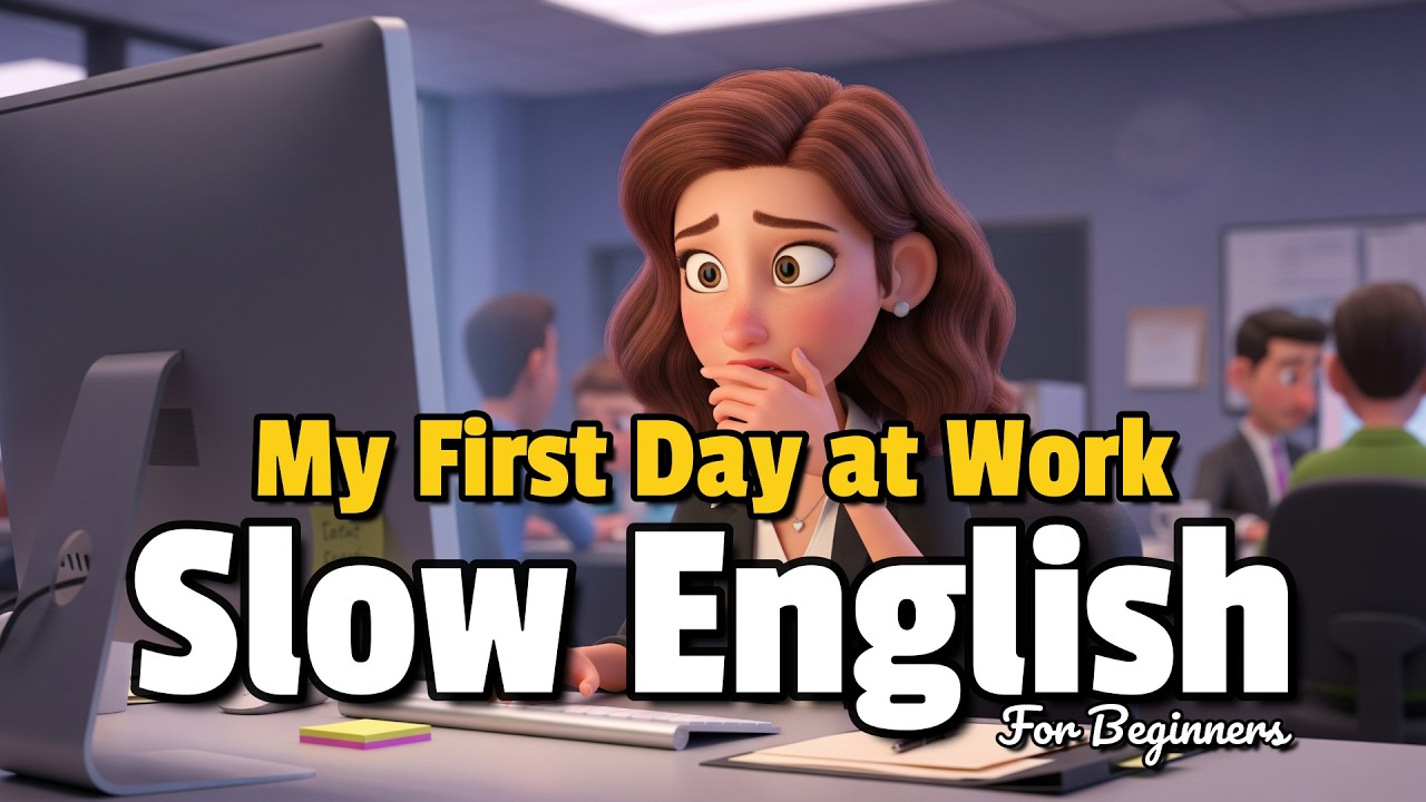 Мой первый день на работе | Практика аудирования английского языка для начинающих | Медленный анг...