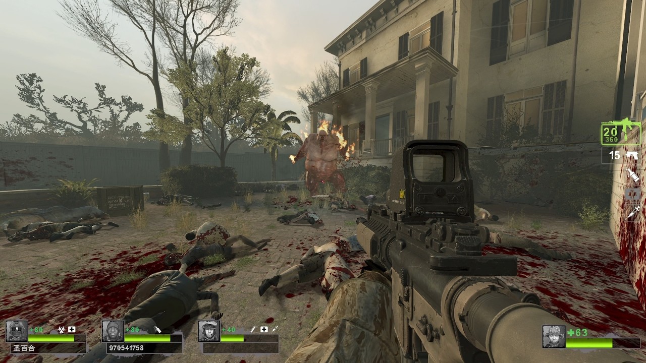 Left 4 Dead 2 Expert Gameplay M4A1 Task Force MW2 Full Weapon Anim Mod