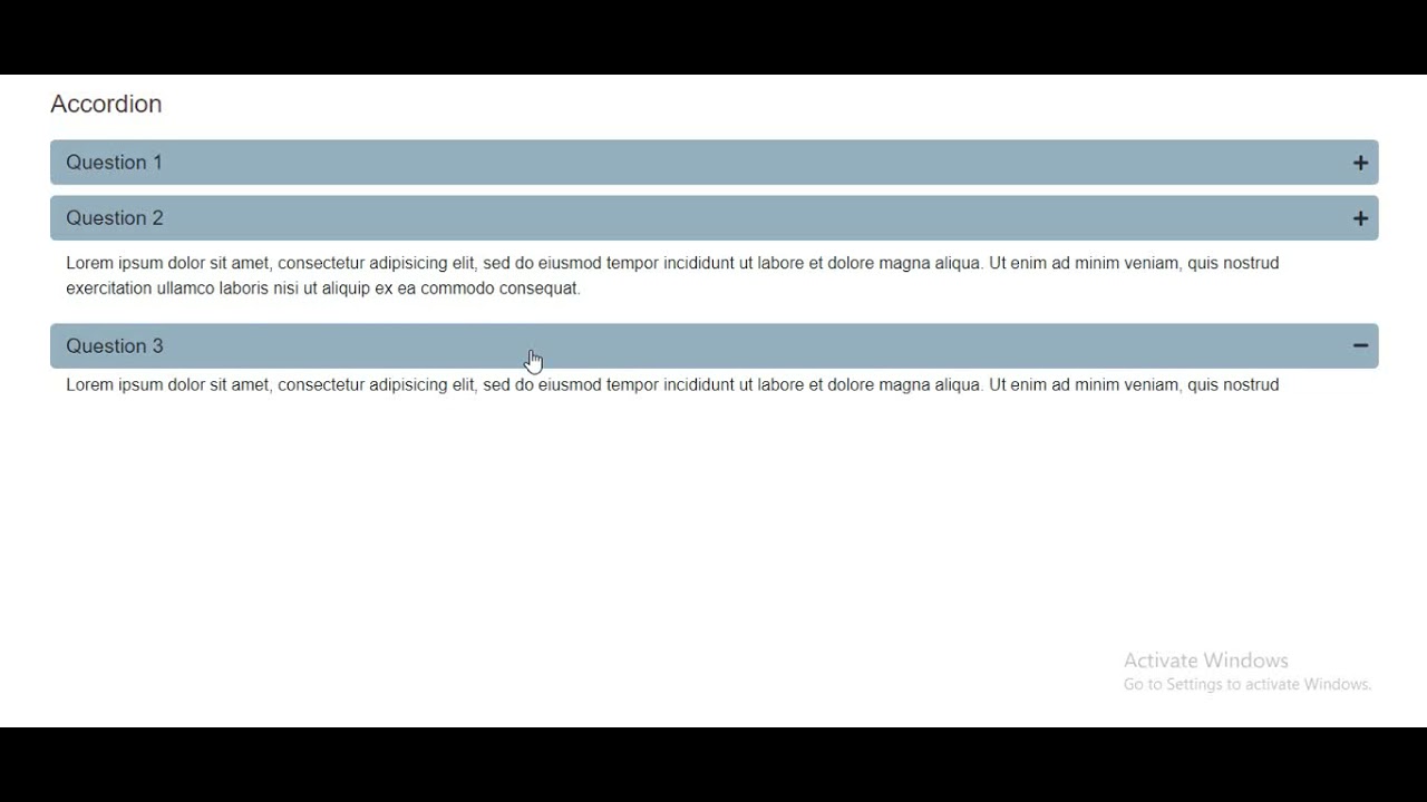Simple Accordion by HTML CSS - YouTube