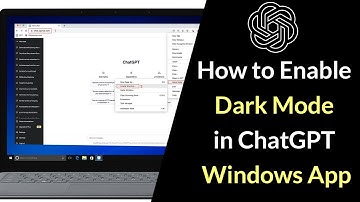 How to Enable Dark Mode in ChatGPT Windows App?