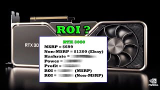 ROI on RTX 3080 | Hashrate and Price as of 9/27/2020