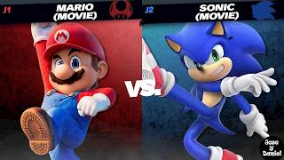 Mario (Movie) vs Sonic (Movie) | The Super Mario Bros Movie vs Sonic the Hedgehog Movie | SSBU