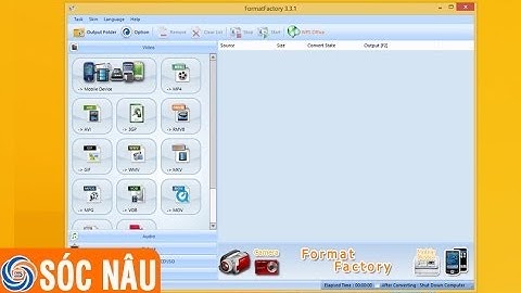 Download phần mềm chuyển đổi định dạng Video, âm thanh Format Factory