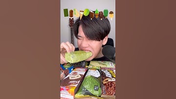 チョコアイスと抹茶アイス爆食い🍫🍵🍨#大食い #飯テロ #アイス #チョコレート #抹茶 #asmr #mukbang #icecream