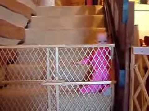 طفل يتسلق الحاجز ويصعد الدرج Youtube