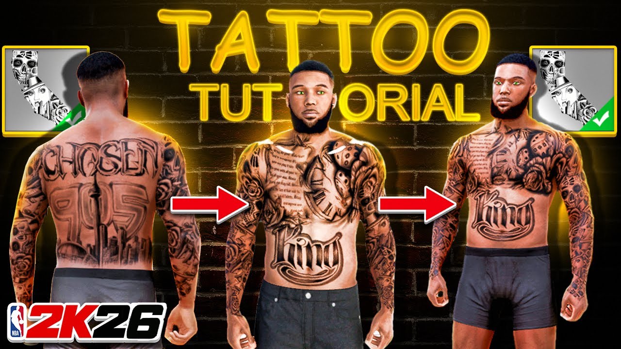 BEST TATTOO TUTORIAL IN NBA 2K26! BEST DRIPPY TATTOOS in NBA 2K26! ADVANCED CHEAPEST TATTOOS NBA2K26
