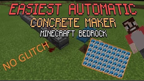 EASIEST Automatic Concrete Maker MINECRAFT BEDROCK! No Glitch(XBOX, PS4, SWITCH, WINDOWS 10, MCPE)
