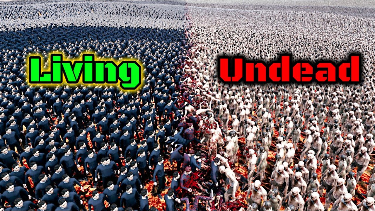 1 MILLION CIVILIAN HUMANS vs 2 MILLION ZOMBIES - UEBS 2