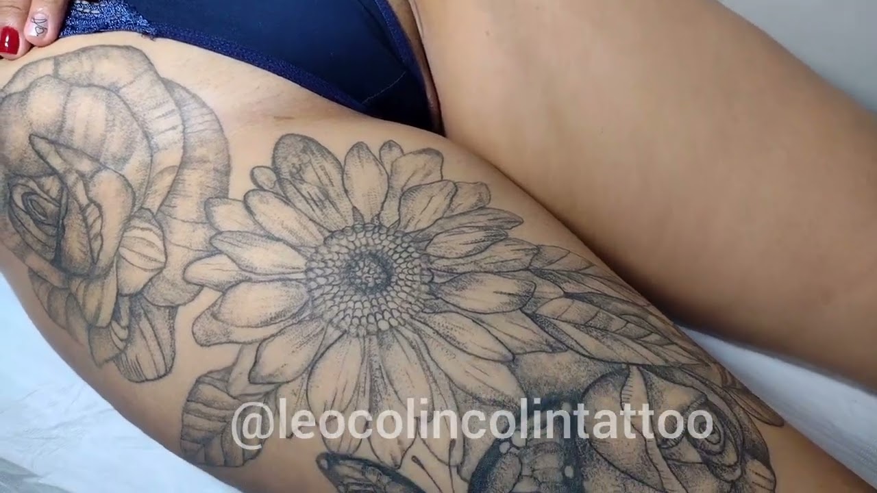Linda Tatuagem de borboleta tattoo floral  tatuagem de rosas