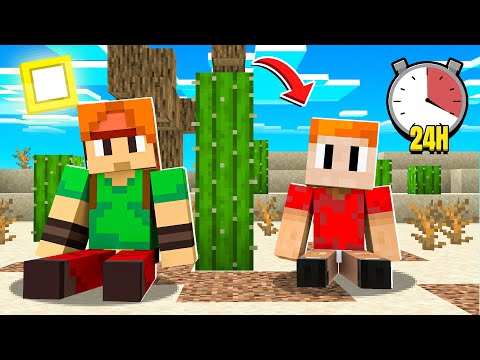 SURVIVRE DANS LE DESERT PENDANT 24H MINECRAFT !!