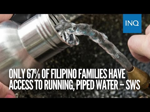 Only 67% of Filipino families have access to running, piped water – SWS | #INQToday