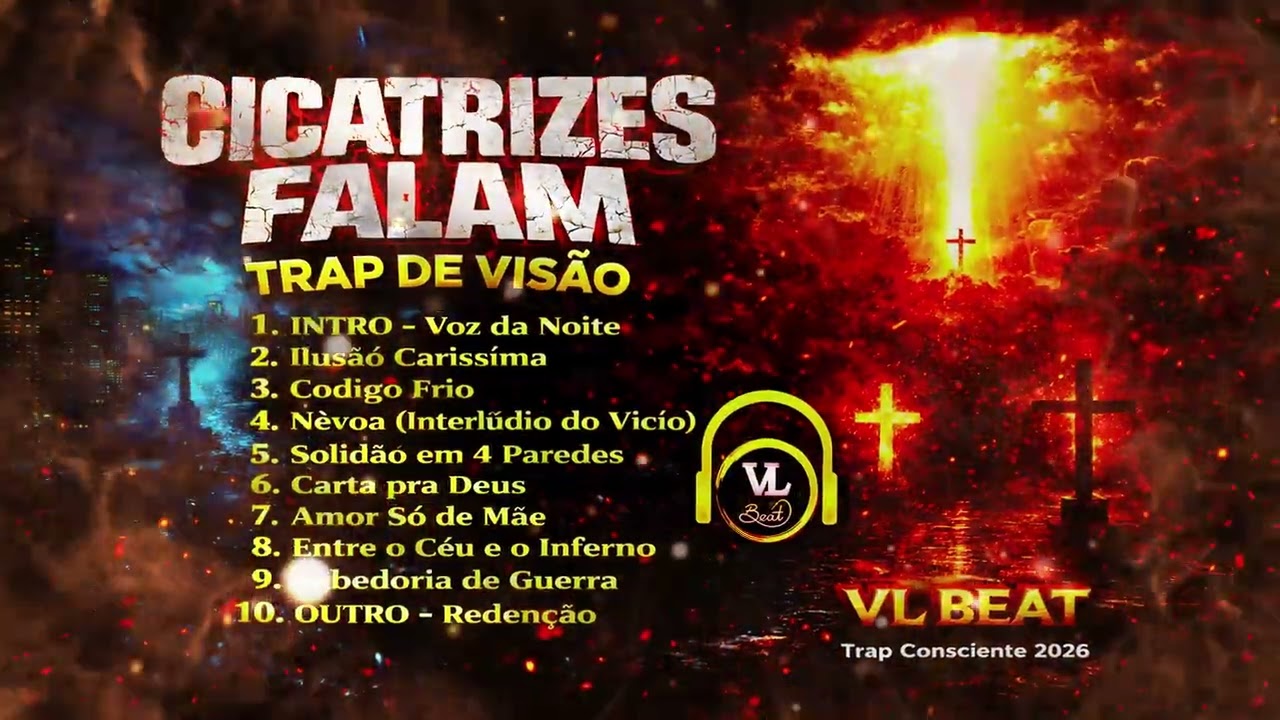 DJ EDIS VL BEAT – EP CICATRIZES FALAM 🔥 Ilusão, Crime, Drogas e Deus | Trap Consciente Pesado 2026