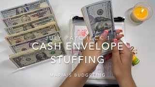 July 2022 Budget | Cash Envelope and Sinking Funds Stuffing | Paycheck 1 | 22 Year Old Budget