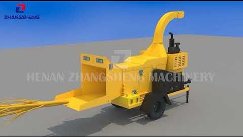3D wood chipper showing/the working principle/detailed explanation