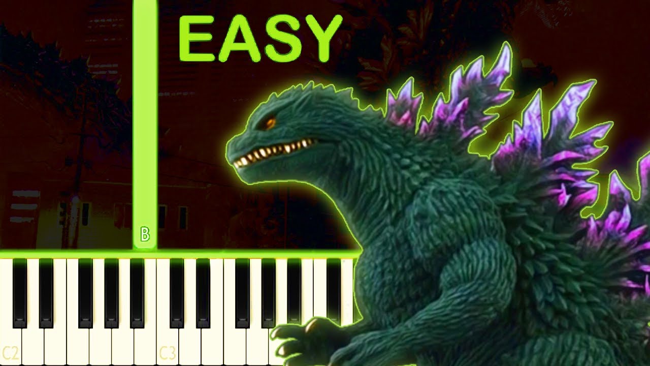 Godzilla 2000: Millennium´s Theme - EASY Piano Tutorial