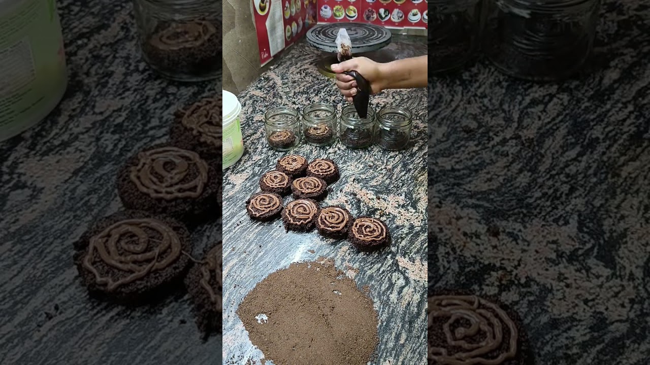 nutrela chocolate truffle Jar cake #