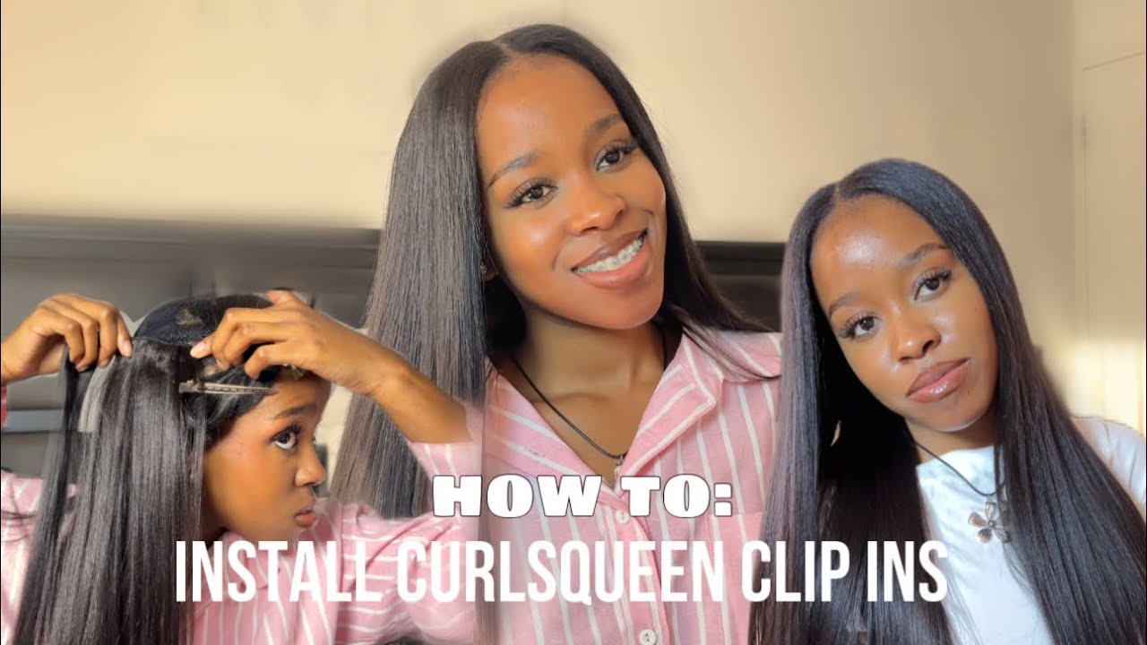 HOW TO: INSTALL CLIP IN EXTENSIONS QUICK AND EASY LIKE A PRO ft. Curlsqueen