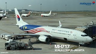 MORNING FLIGHT | Malaysia Airlines Boeing 737-800NG Full Flight Video: MH717 Kuala Lumpur to Jakarta