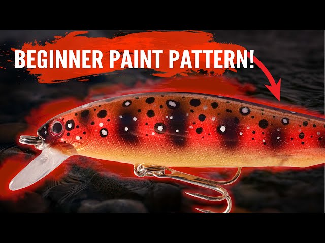 Easy Lure Painting For Beginners // Trout Pattern - YouTube