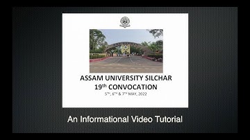 19th Convocation Video Tutorial 2022