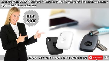 Tile Mate 2022 1 Pack, Black  Bluetooth Tracker, Keys Finder and Item Locator; Up to 250 ft. Range