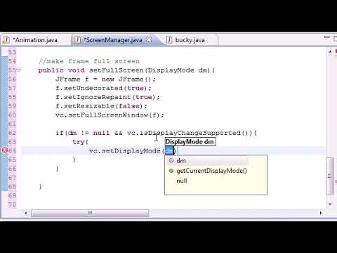 Java Game Development – 17 – Full Screen with Buffer Strategy