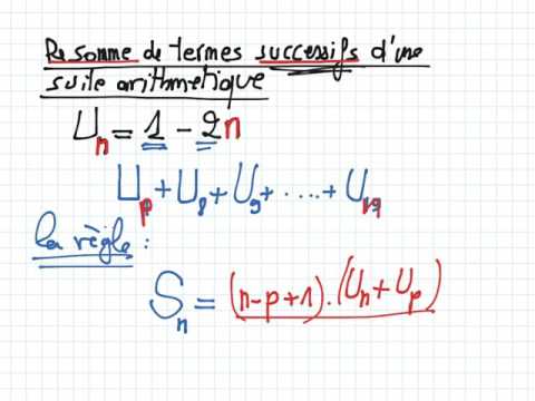 Suite Arithmetique Partie2 Somme De Termes Successif De Suite Arithmetique Youtube