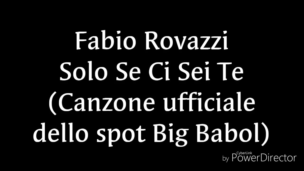 Fabio Rovazzi Solo Se Ci Sei Te