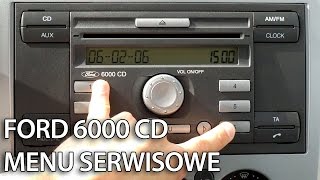 Jak Wejść W Ukryte Menu Serwisowe Ford 6000 Cd (C-Max Focus Fiesta Mondeo Transit) - Youtube