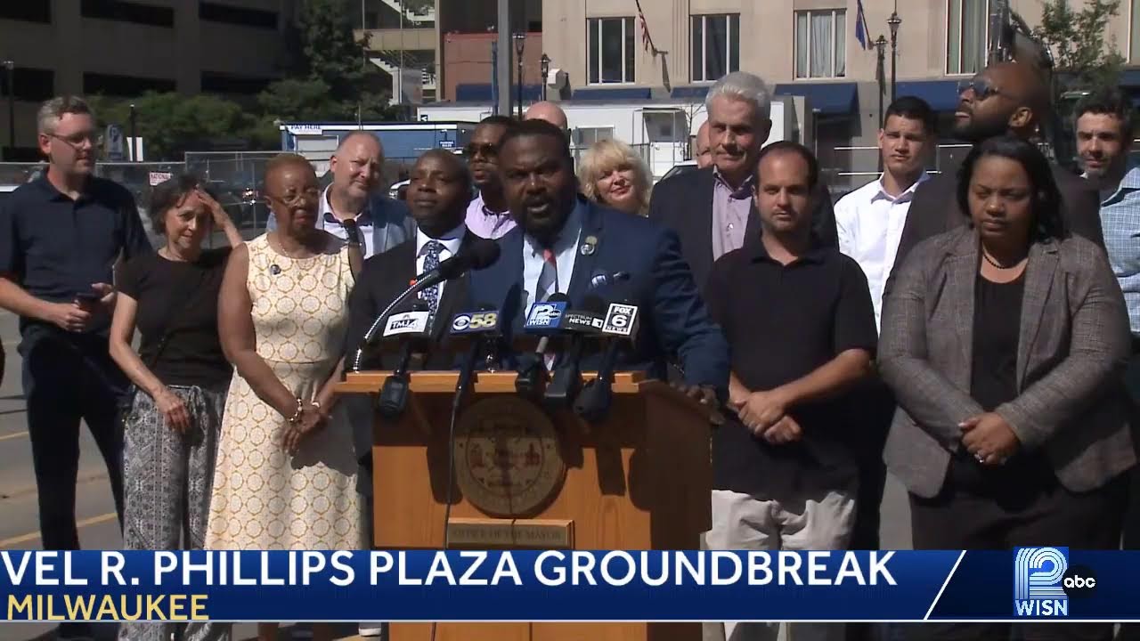 Groundbreaking for public space named in honor of Milwaukee political activist and civil rights l…