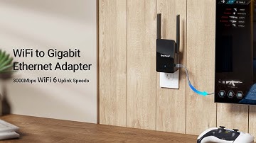 BrosTrend WiFi to Gigabit Ethernet Adapter Introduction Video, 3000Mbps WiFi 6 Uplink Speeds