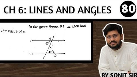 80 | in given figure if l || m then find out the value of x |