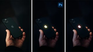 How to glow iphone logo easily in photoshop 2024