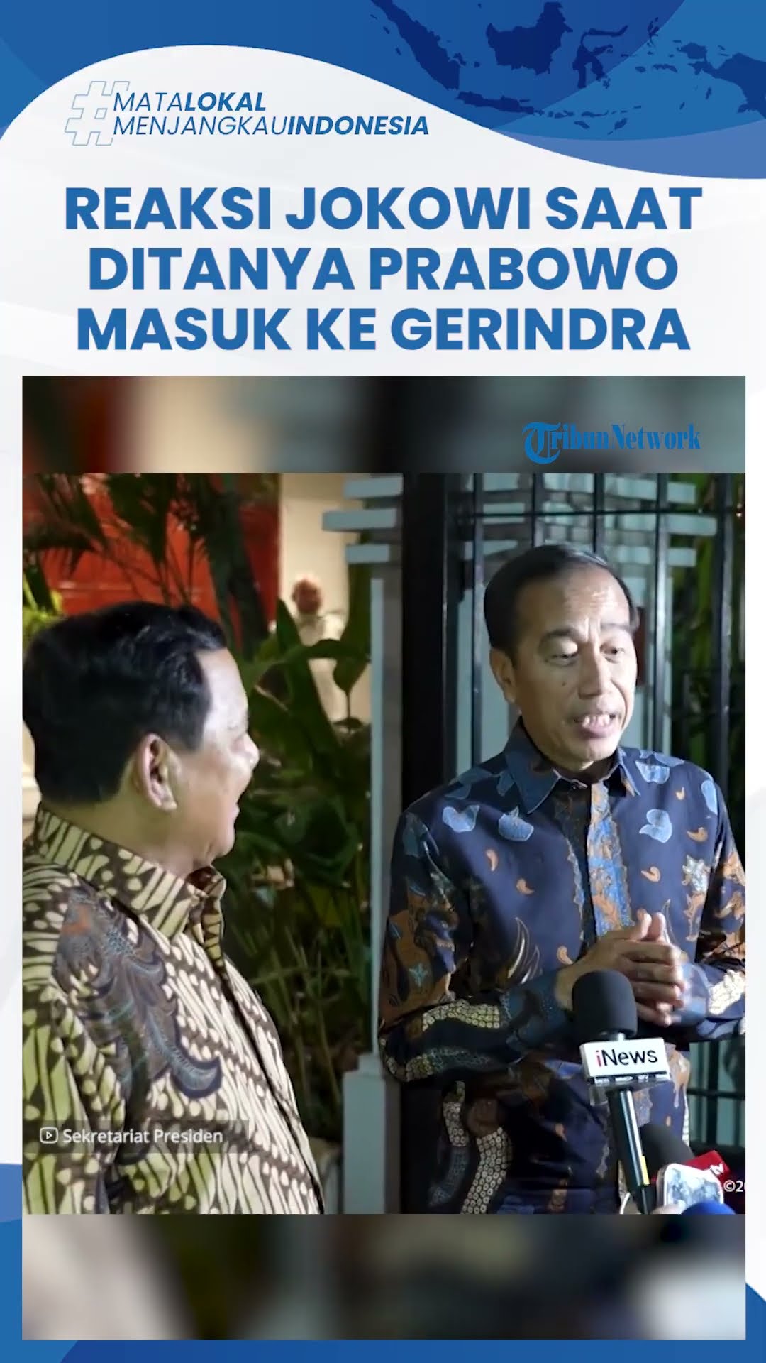 Reaksi Jokowi saat Ditanya soal Kemungkinan Masuk Gerindra di Depan Presiden Prabowo