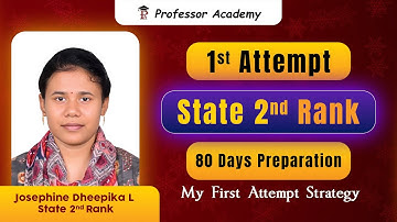 1st Attempt Success! Scored State 2nd Rank | with Just 80 Days Preparation