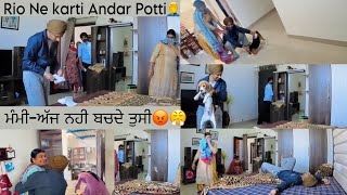 ਮੰਮੀ-ਅੱਜ ਨਹੀ ਬਚਦੇ ਤੁਸੀ😡😤 | Rio ne karti Potti bed te🫢 | Navhappy Bhullar