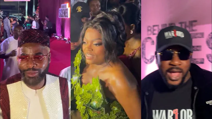 ALL EYES ON IBRAHIM CHATTA & ODUNLADE ADEKOLA AS THEY PULL UP FOR FUNKE AKINDELE’S MOVIE PREMIERE!