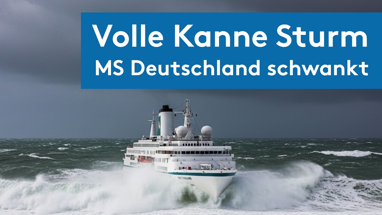 Volle Kanne Sturm auf der MS Deutschland! Ich genieße das Unwetter an Deck! So hart ist Kreuzfahrt!