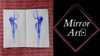 DIY Symmetrical Art🌈 With Some Ink🎨 & A Thread.🧵 #shorts