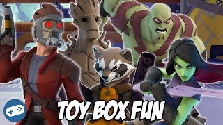 Disney Infinity 3.0 Guardians of the Galaxy Toy Box Fun with Owen and Liam in one of our new Toy Box build. We play some Toy 