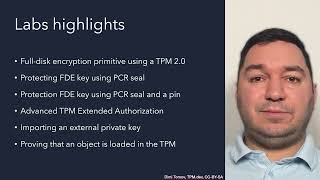 Advanced Trusted Platform Modules (TPMs) Usage TC1103 Lecture A
