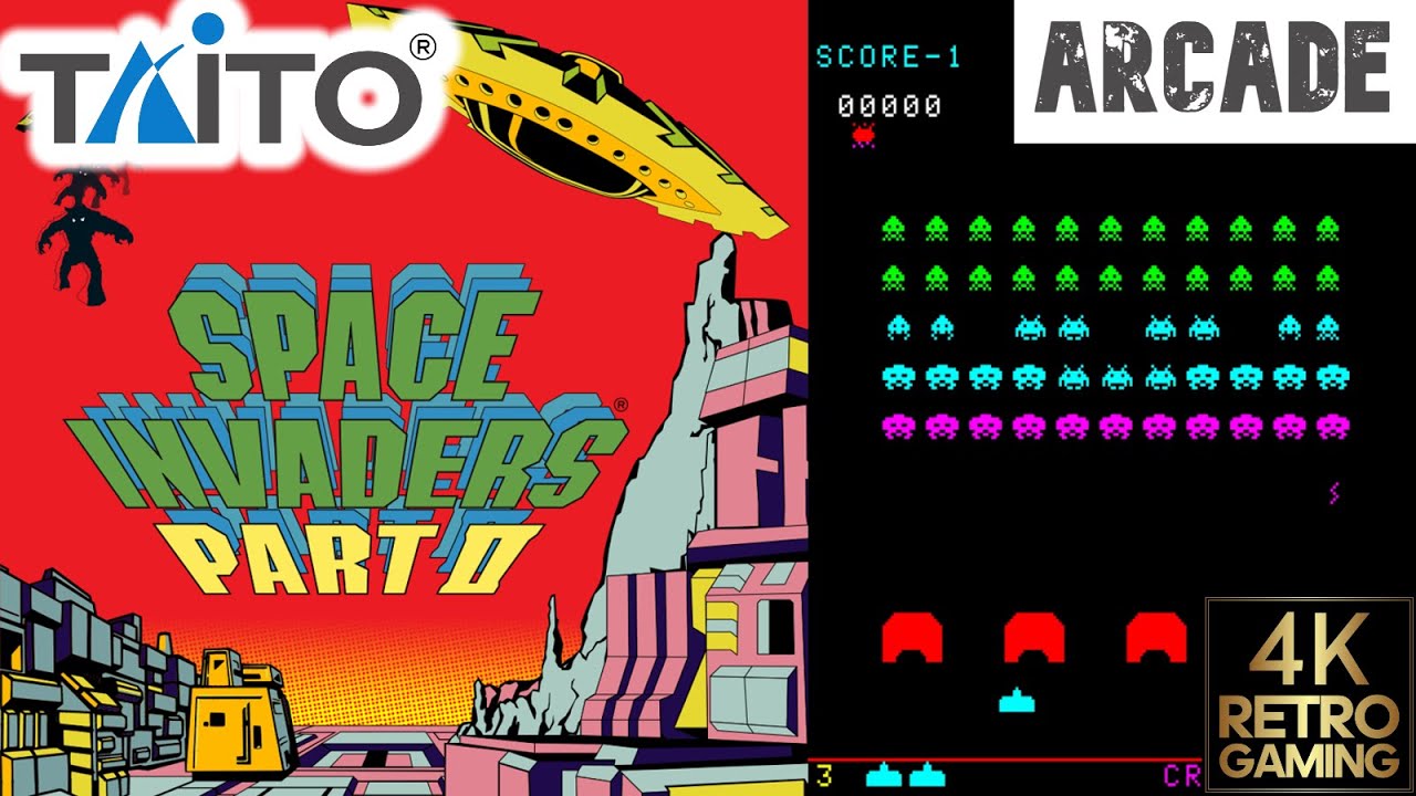Space Invaders Part 2 Arcade ( Taito 1979 ) 4k Gameplay
