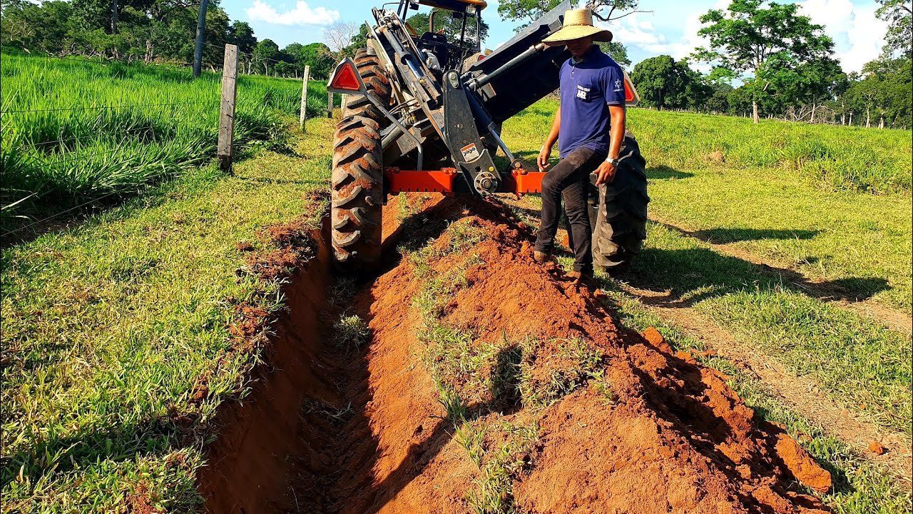 Fazendo valeta para distribuição de água com plaina GTS