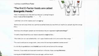 The E- Factor Diet Unbiased Review