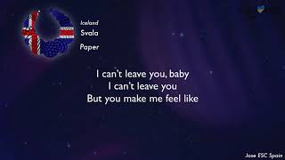 Svala - Paper Iceland Karaoke Version