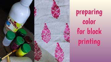 preparing color for block printing / steps of block printing/ Fashion Coma