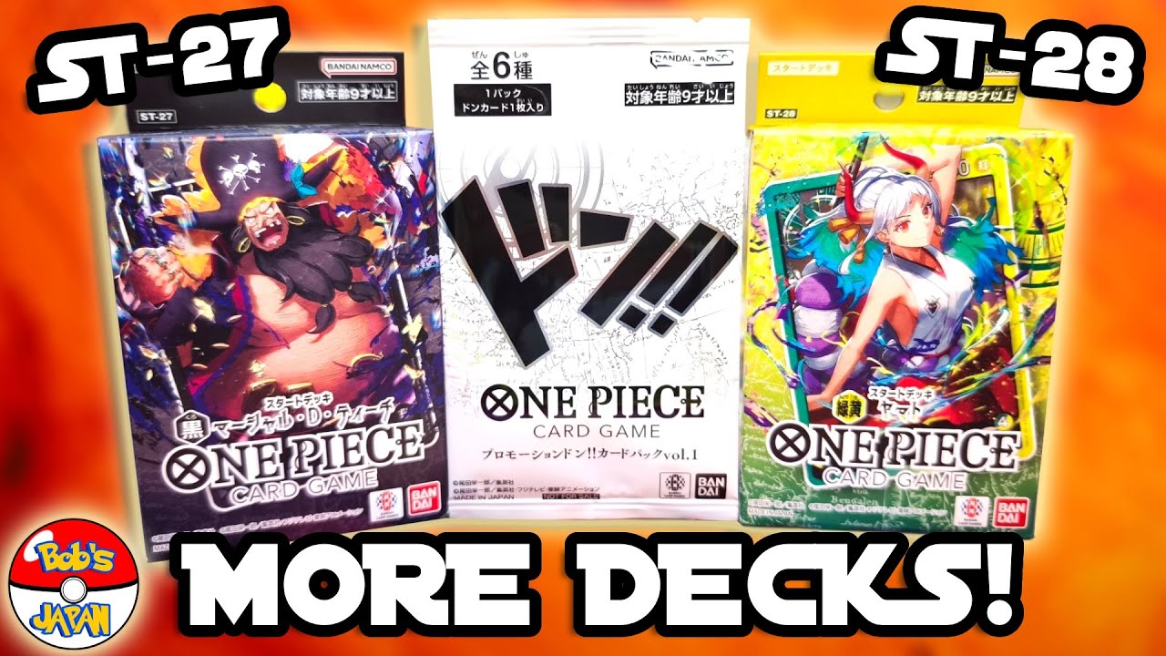 One Piece TCG ST27 Teach & ST28 Yamato Deck Unboxing + Full Card Review ...