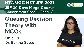 Queuing Decision Theory with MCQs | Unit-8 | NTA UGC NET-JRF 2021 | Dr. Barkha Gupta