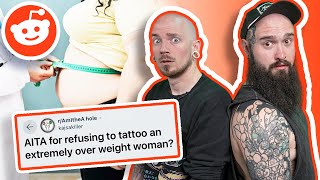 AITA for REFUSING to tattoo an EXTREMELY overweight woman?? | Reddit Reactions ft Landon Morgan