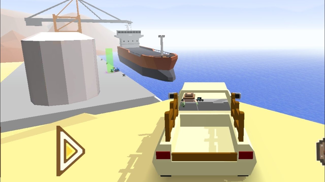 Watch my ship navigating on the sea - Blocky Farming and Racing Simulator | game play 4K